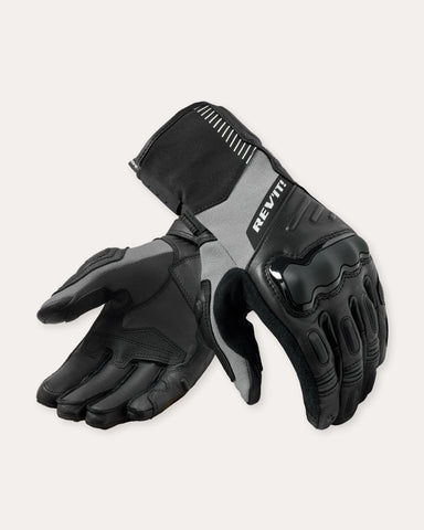 Sand 5 H2O Motorcycle Gloves – Black | Waterproof Adventure Riding Gloves with Knuckle Protection & All-Weather Performance
