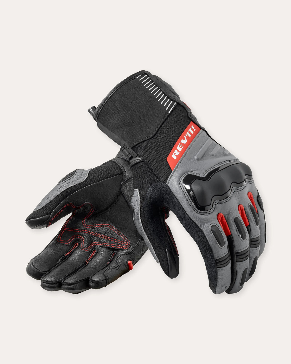 Sand 5 H2O Motorcycle Gloves – Black/Grey | Waterproof Adventure Riding Gloves with Knuckle Protection & All-Weather Comfort