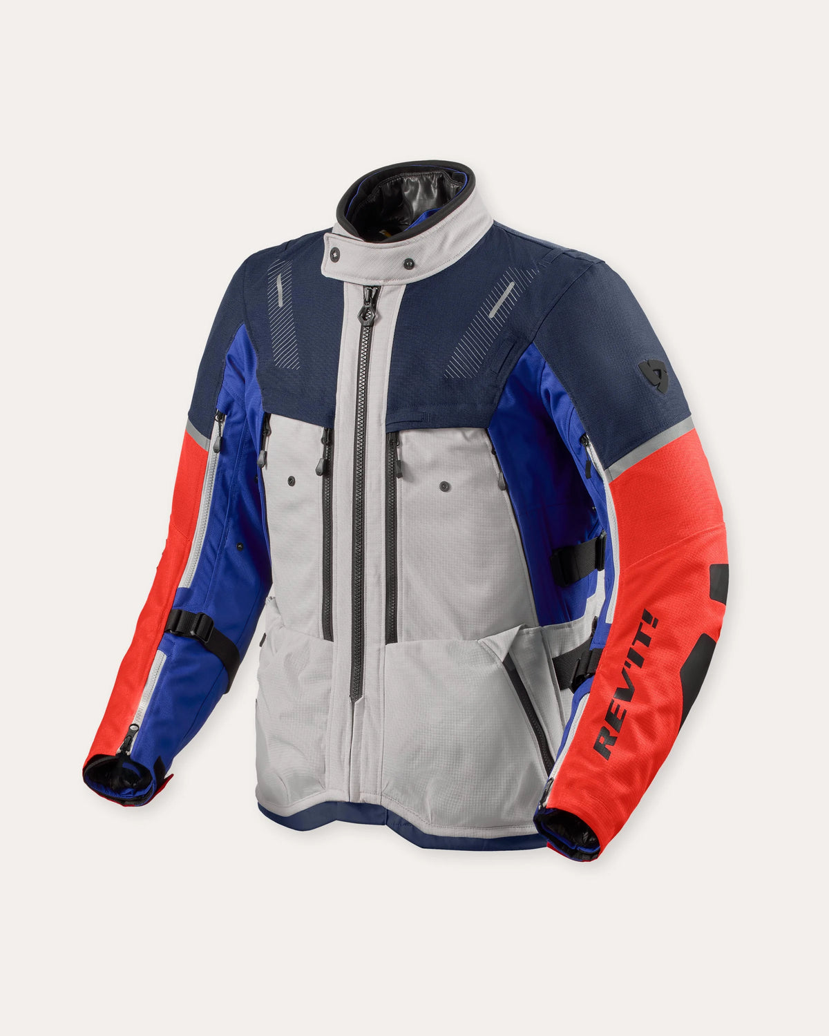 Jacket Sand 5 H2O — Silver / Blue Multi‑Season Adventure Textile Jacket