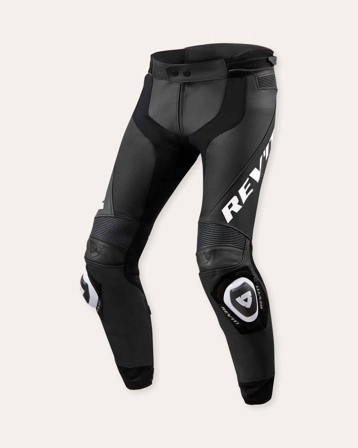 REV’IT! Apex Sport Riding Leather Pants — Black-White
