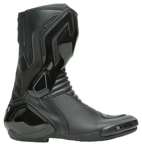 Dainese Nexus 2 D-WP Motorcycle Boots — Black Waterproof Sport Riding Boots with AXIAL Protection, Reinforced Armor, and All-Weather Comfort