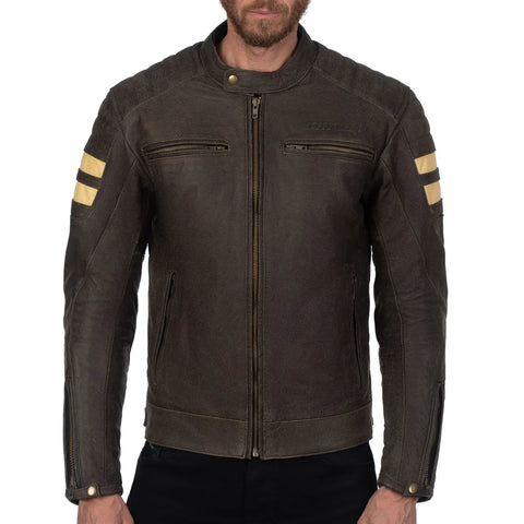 Soho Retro Brown Men’s Motorcycle Leather Jacket - Classic Urban Biker Style