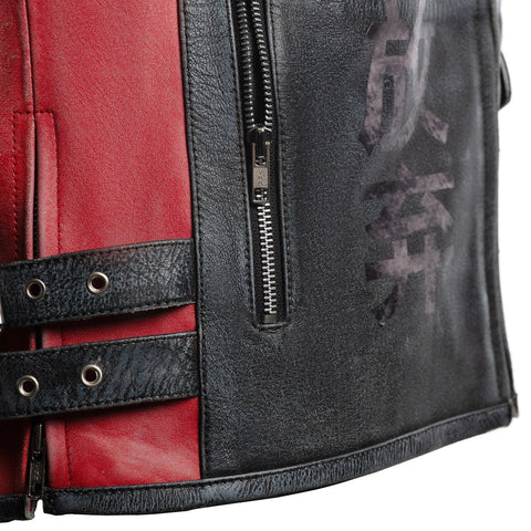 Dragon Vintage Men’s Leather Motorcycle Jacket - Distressed Retro Biker Gear