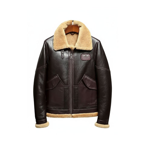 Air Force Flight Leather  Jacket with Fur
