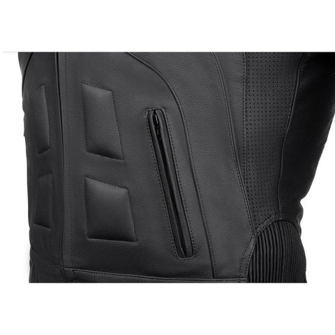 Transporter Black Men’s Leather Motorcycle Jacket - Professional CE-Armored Urban Gear