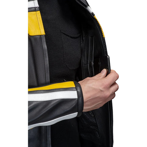 Karl Professional Men’s Motorcycle Racing Leather Jacket - CE Armored Track Gear