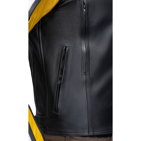 Karl Professional Men’s Motorcycle Racing Leather Jacket - CE Armored Track Gear