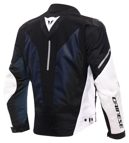 Super Sprint D-Dry Men’s Textile Motorcycle Jacket Black Blue White | Waterproof Sport Riding Jacket