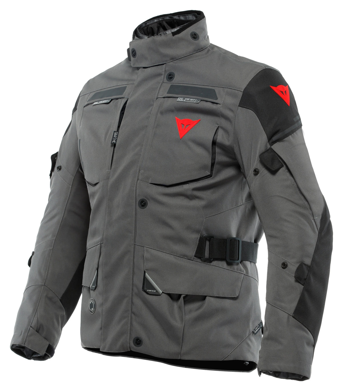 Splugen 3L D-Dry Textile Motorcycle Jacket Grey Black | Waterproof All-Season Touring Riding Jacket