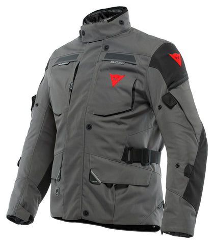 Splugen 3L D-Dry Textile Motorcycle Jacket Grey Black | Waterproof All-Season Touring Riding Jacket