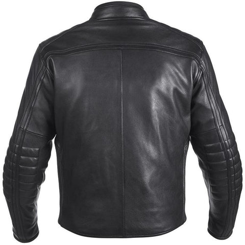Alexander Black Men’s Leather Motorcycle Jacket - Professional CE-Armored Racing Gear