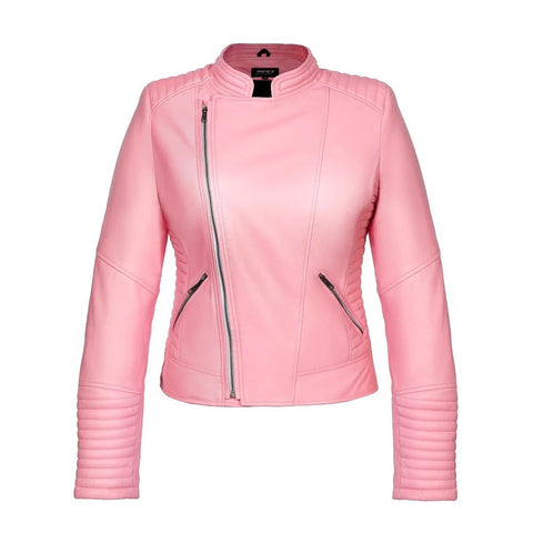 Rosetta Armored Women’s Leather Motorcycle Jacket - Premium CE-Protected Racing Gear