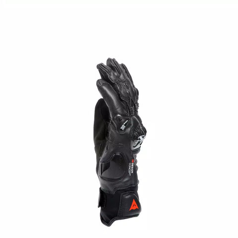 Dainese Carbon 4 Short Motorcycle Gloves – Black | Sport Racing Gloves with Carbon Knuckle Protection & High Ventilation