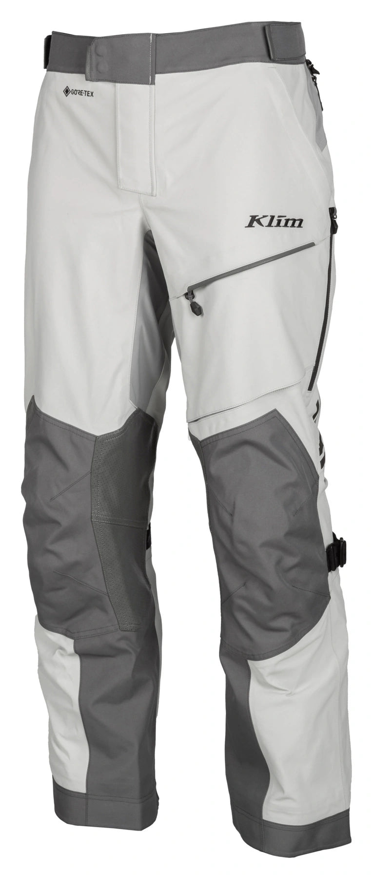 Men’s Waterproof Motorcycle Textile Trousers Grey White | Touring & Adventure Riding Pants