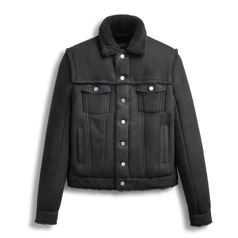 Shearling Black leather Jacket