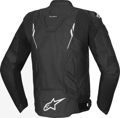 Alpinestars Dusk Motorcycle Black & White Leather Jacket