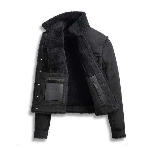 Shearling Black leather Jacket