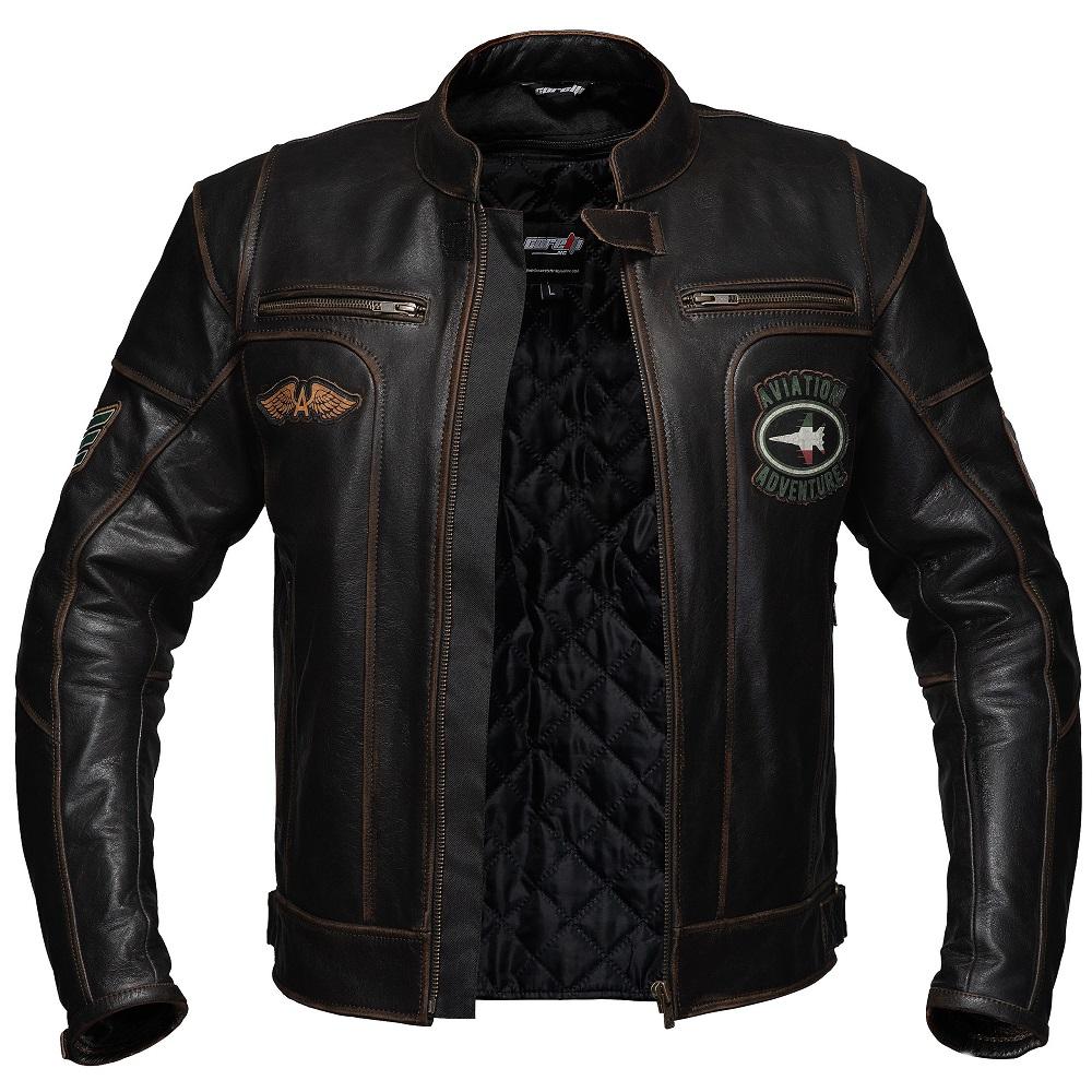 Vivi Il Momento Retro Men’s Leather Motorcycle Jacket - Vintage Café Racer Style