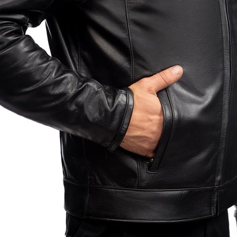 Jacob Orange Men’s Professional Leather Motorbike Jacket - CE Armored Racing Gear