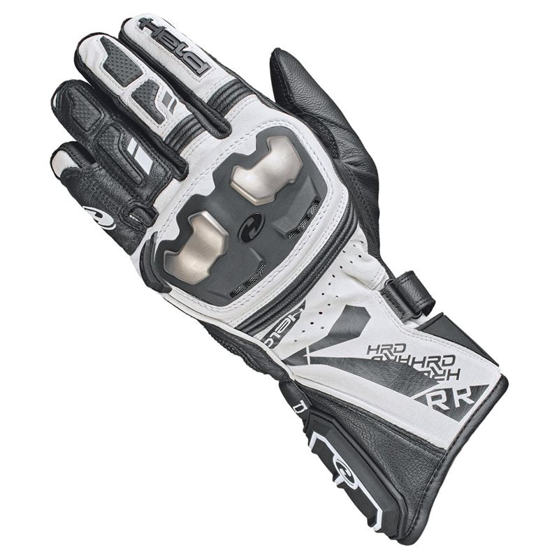 Held Akira RR Motorcycle Gloves – Black/White | Sport Racing Gloves with Knuckle Protection & High-Performance Grip