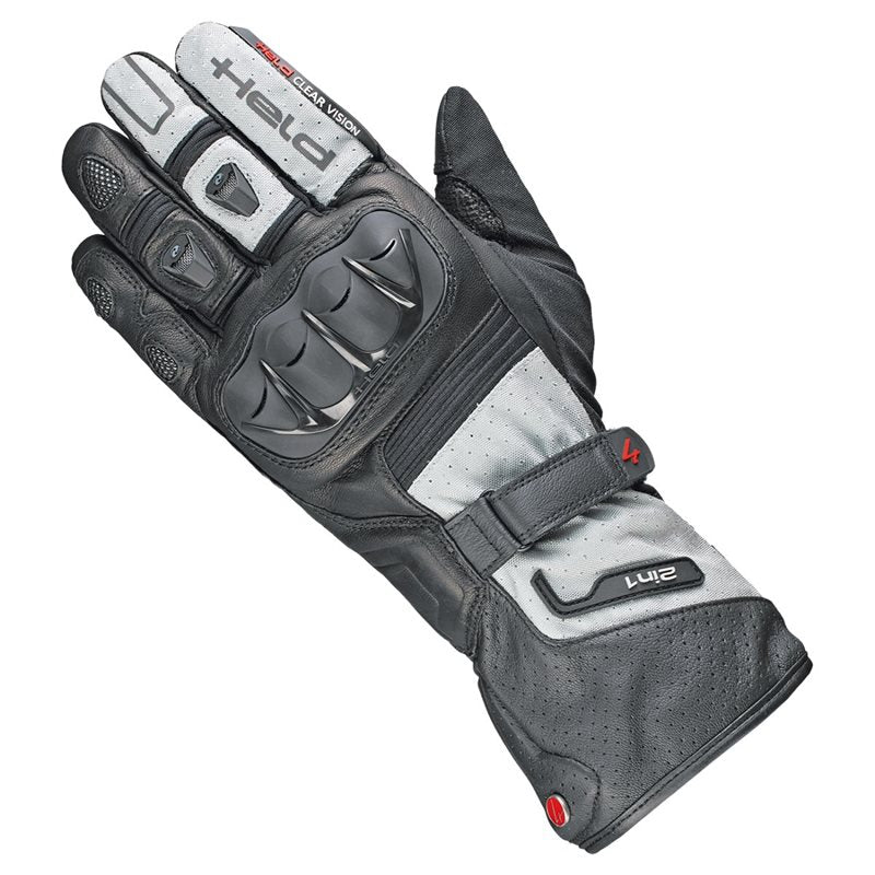 Held Air n Dry II Gore-Tex Motorcycle Gloves – Black/Grey | 2-in-1 Waterproof & Ventilated Touring Gloves with Dual-Chamber Technology