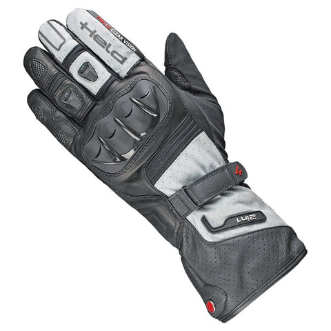 Held Air n Dry II Gore-Tex Motorcycle Gloves – Black/Grey | 2-in-1 Waterproof & Ventilated Touring Gloves with Dual-Chamber Technology