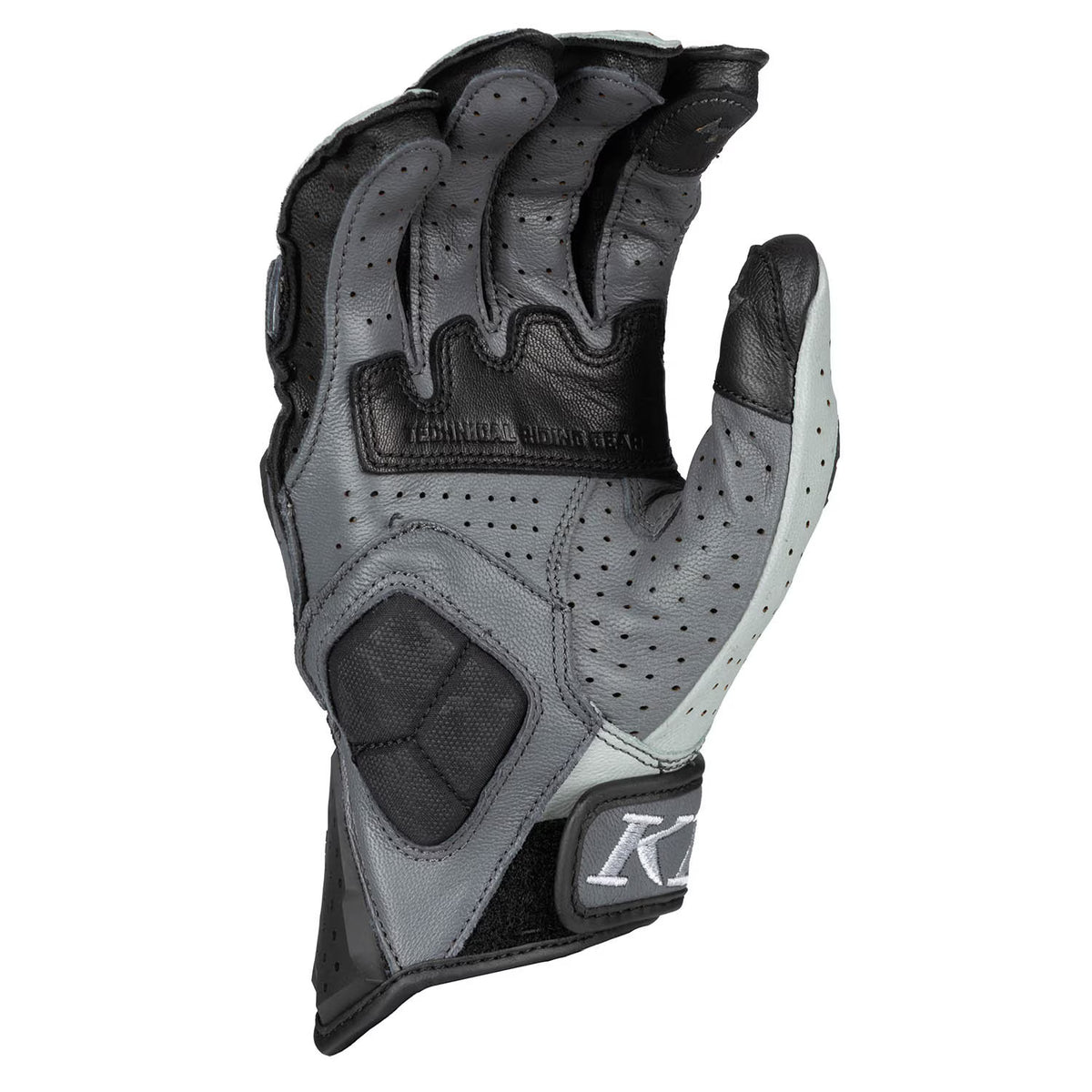 KLIM Badlands Aero Pro Short Motorcycle Gloves - Monument Gray - Men's Hot Weather Adventure Touring Leather Gloves