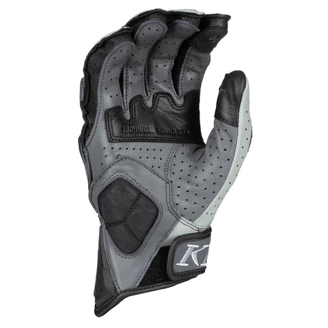KLIM Badlands Aero Pro Short Motorcycle Gloves - Monument Gray - Men's Hot Weather Adventure Touring Leather Gloves