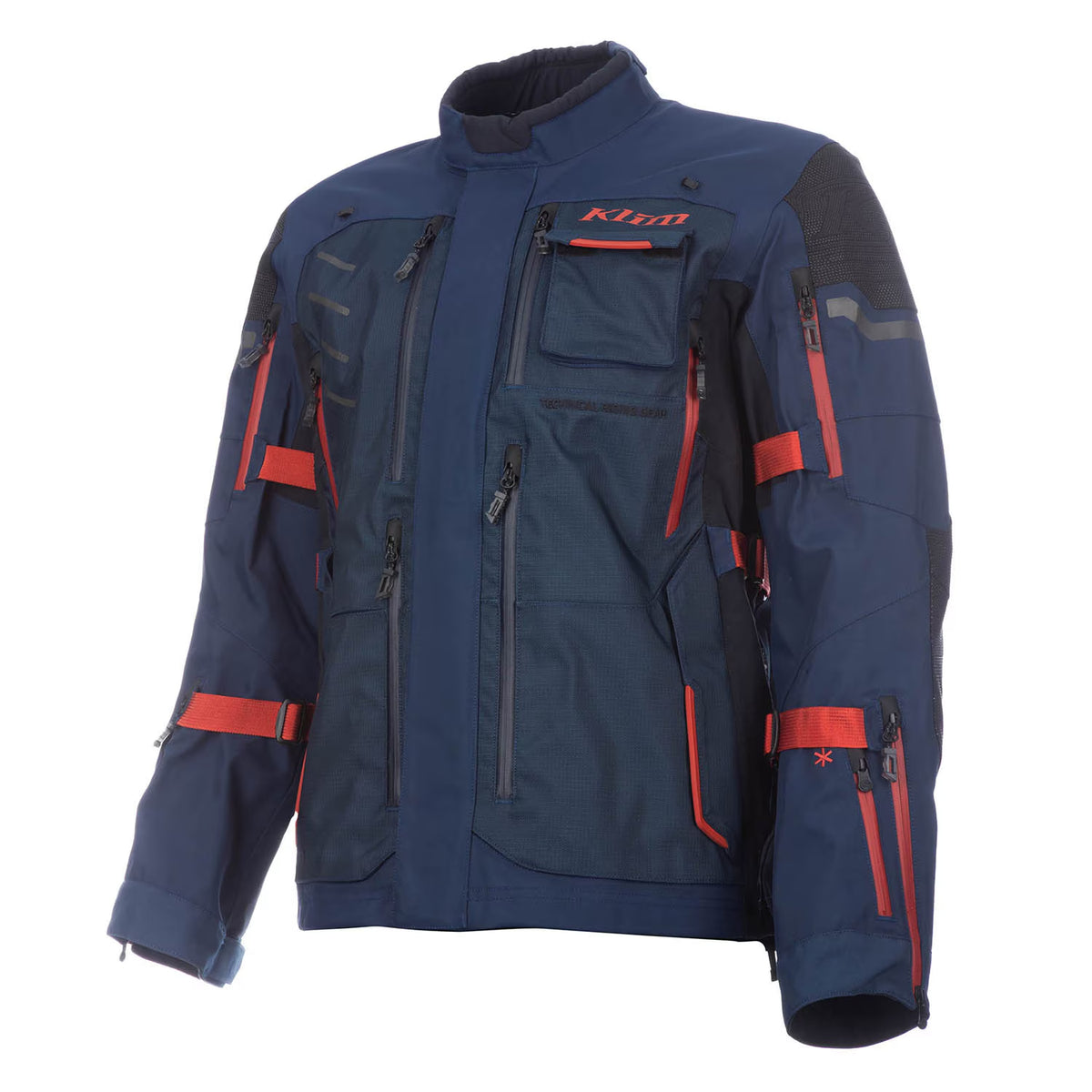 Klim Badlands Pro GORE-TEX Motorcycle Jacket — Dress Blues / Red Oxide