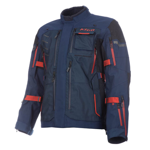 Klim Badlands Pro GORE-TEX Motorcycle Jacket — Dress Blues / Red Oxide