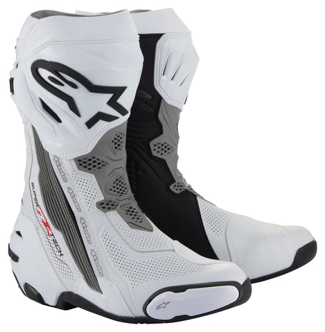 Alpinestars Supertech R Vented Motorcycle Boots — Race-Bred Perforated Riding Boots with Maximum Airflow, Premium Protection, and Track-Ready Performance