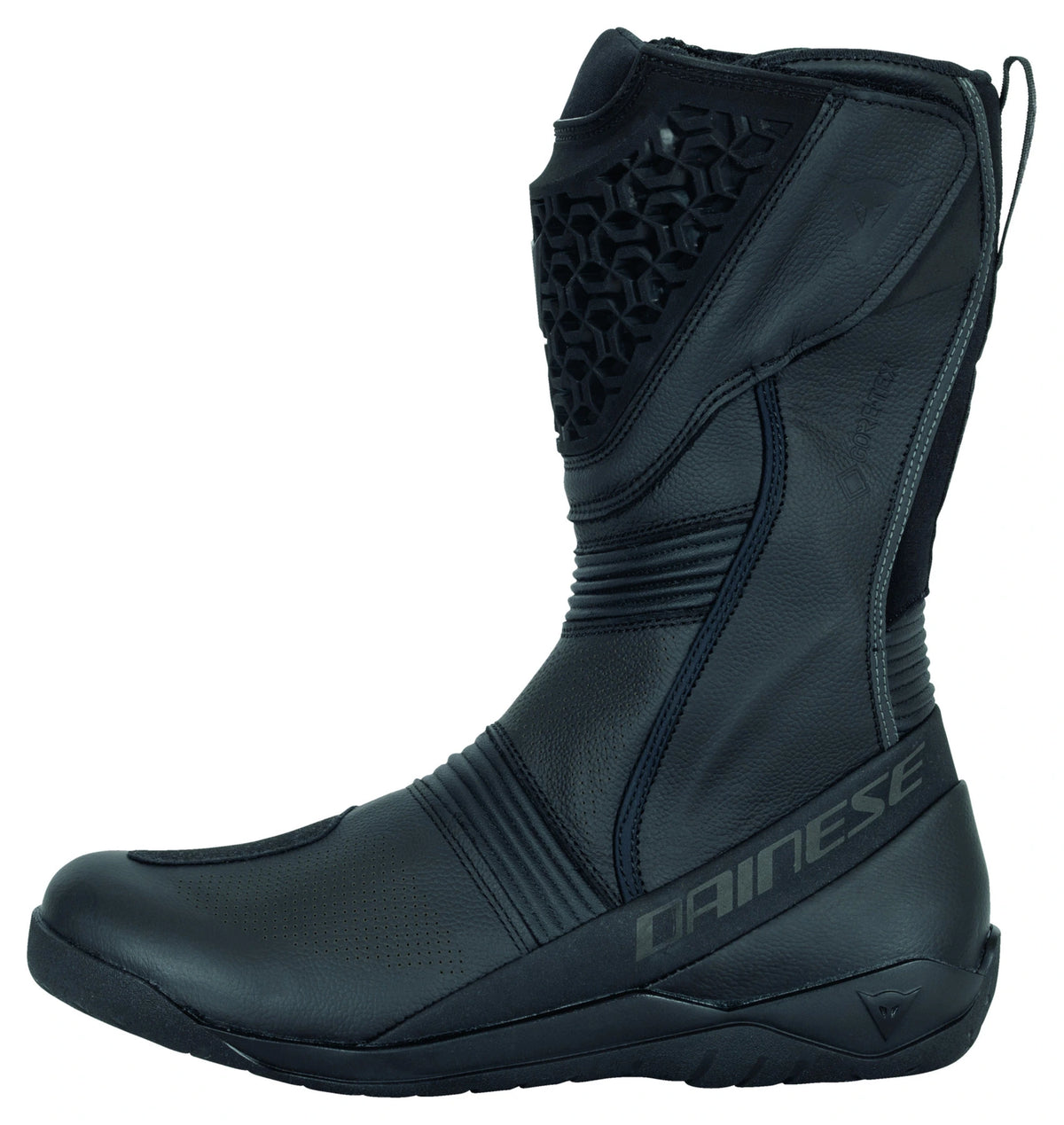 Dainese Fulcrum 3 GTX Motorcycle Boots — Black Leather Touring Boots with Gore-Tex Waterproof Protection, Groundtrax Grip, and All-Season Comfort