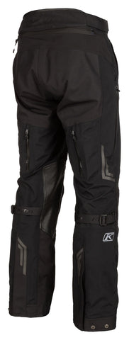 KLIM Latitude Motorcycle Textile Trousers — Durable Black Riding Pants with CE Armor, Waterproof/Breathable, Adventure/Touring