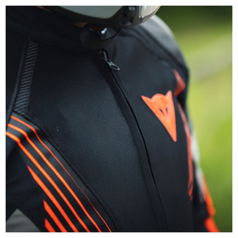Super Rider 2 Absøluteshell — Black, Grey & Red Textile Jacket, Waterproof Riding Jacket, Sport-Touring Style
