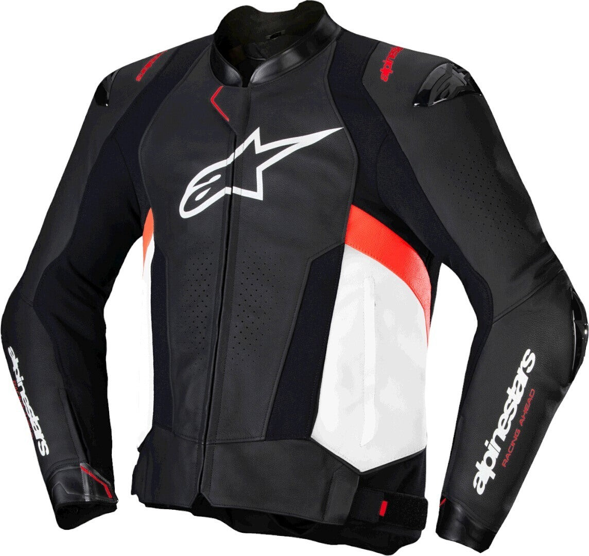 Alpinestars Missile V3 Motorcycle Black,White,Red Leather Jacket