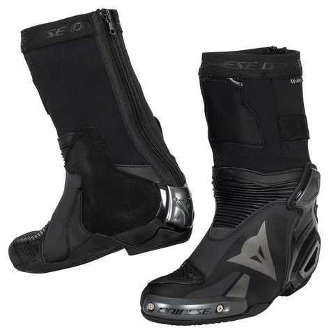 Dainese Axial 2 Motorcycle Boots — Black Racing Boots with Carbon & Aramid Protection, Groundtrax Sole, and Track-Ready Performance