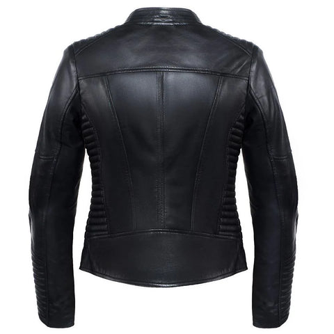 Emma Armored Women’s Leather Motorcycle Jacket - Premium CE-Protected Racing Gear