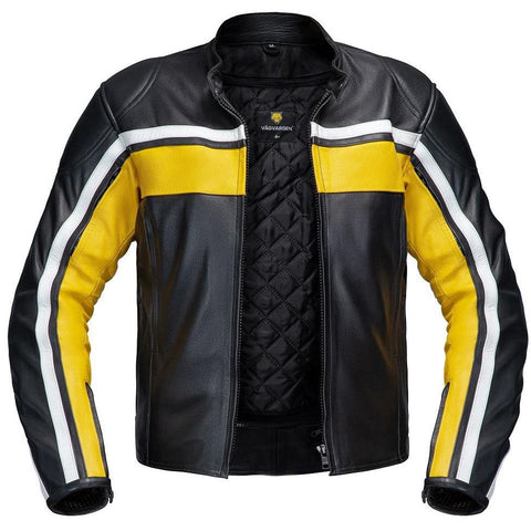 Karl Professional Men’s Motorcycle Racing Leather Jacket - CE Armored Track Gear