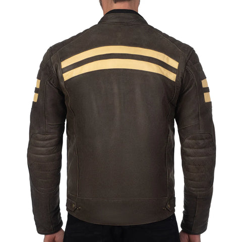 Soho Retro Brown Men’s Motorcycle Leather Jacket - Classic Urban Biker Style