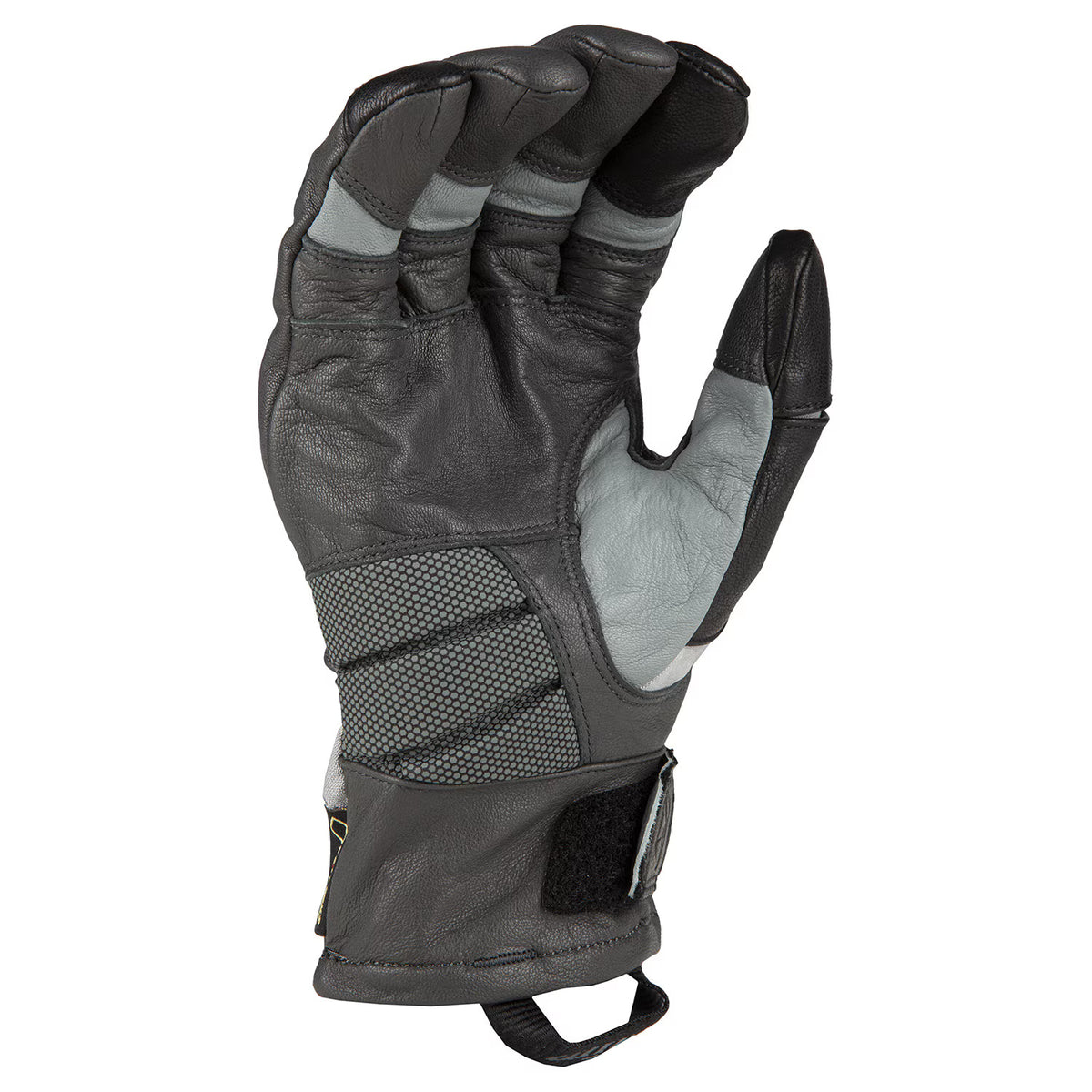 KLIM Adventure GTX Short Motorcycle Gloves - Asphalt Gray - Men's Waterproof Gore-Tex All-Terrain Leather Touring Gloves