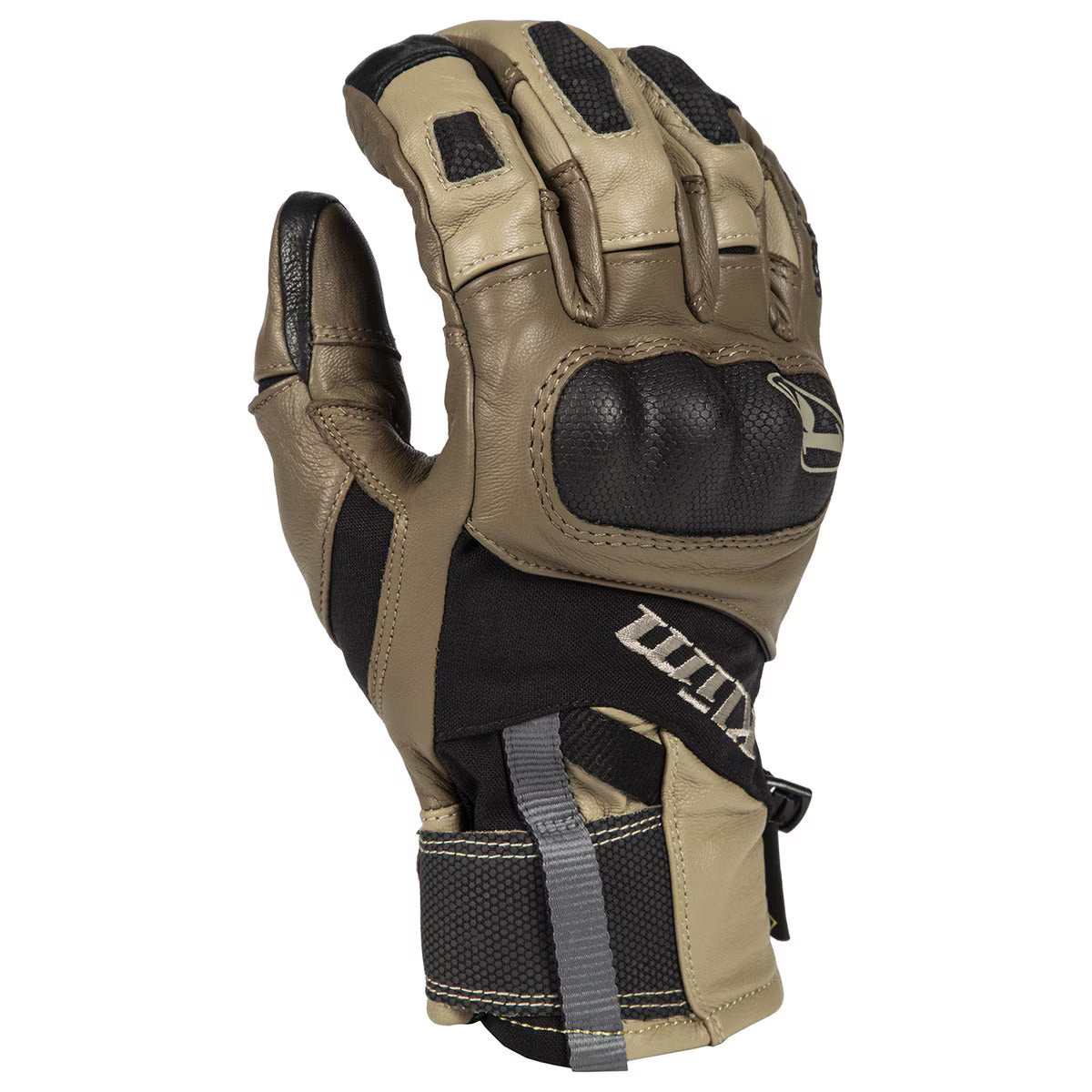 KLIM Adventure GTX Short Leather Gloves - Tan (Waterproof ADV / Touring)