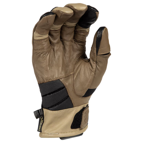 KLIM Adventure GTX Short Leather Gloves - Tan (Waterproof ADV / Touring)
