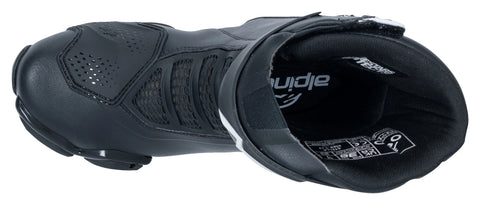 Alpinestars Stella SMX-6 V3 Women’s Motorcycle Boots — Black/White Sport Riding Boots with Female Fit, TPU Protection, and Track-Ready Comfort