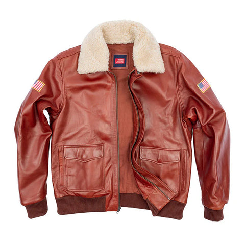 Men’s G-1 Flight Bomber Jacket with Removable Faux Fur Collar