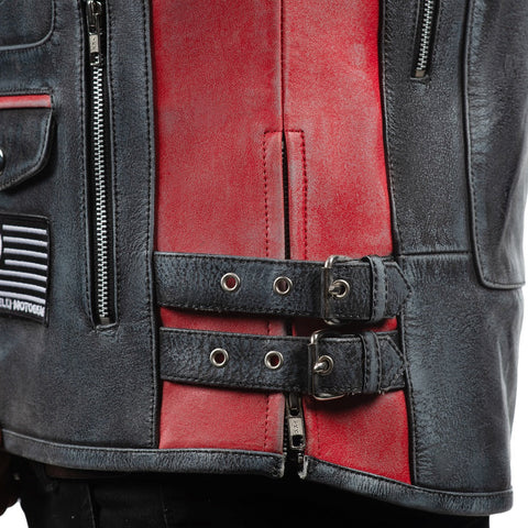 Dragon Vintage Men’s Leather Motorcycle Jacket - Distressed Retro Biker Gear