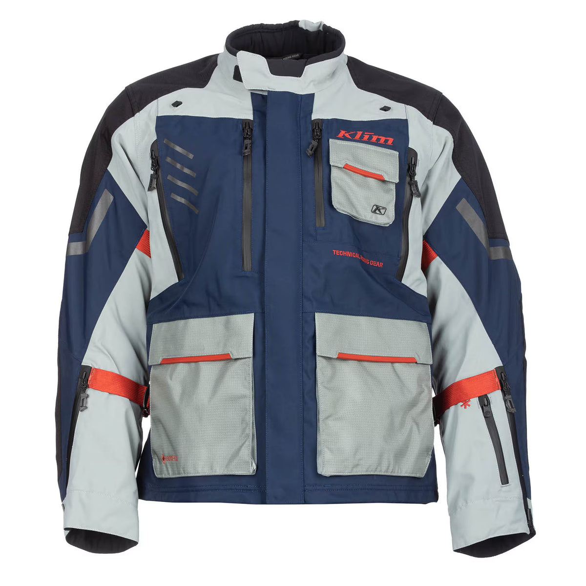 Carlsbad Textile Motorcycle Jacket — Dress Blues with Red Oxide Accents