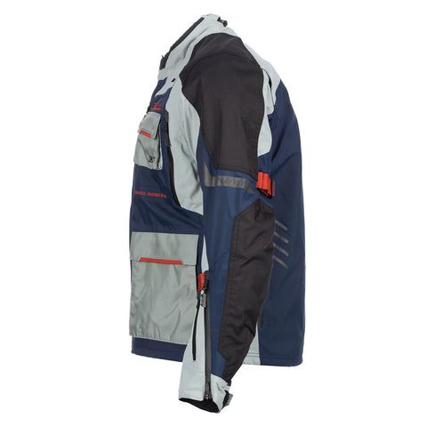 Carlsbad Textile Motorcycle Jacket — Dress Blues with Red Oxide Accents