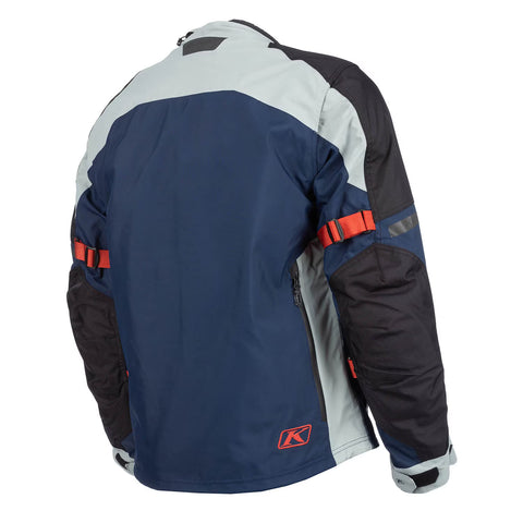 Carlsbad Textile Motorcycle Jacket — Dress Blues with Red Oxide Accents