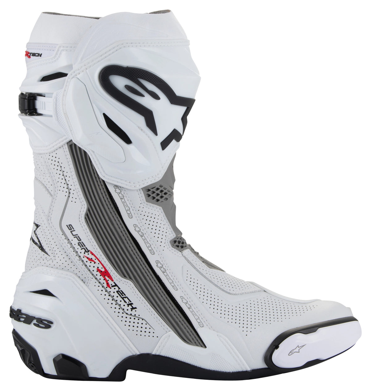 Alpinestars Supertech R Vented Motorcycle Boots — Race-Bred Perforated Riding Boots with Maximum Airflow, Premium Protection, and Track-Ready Performance