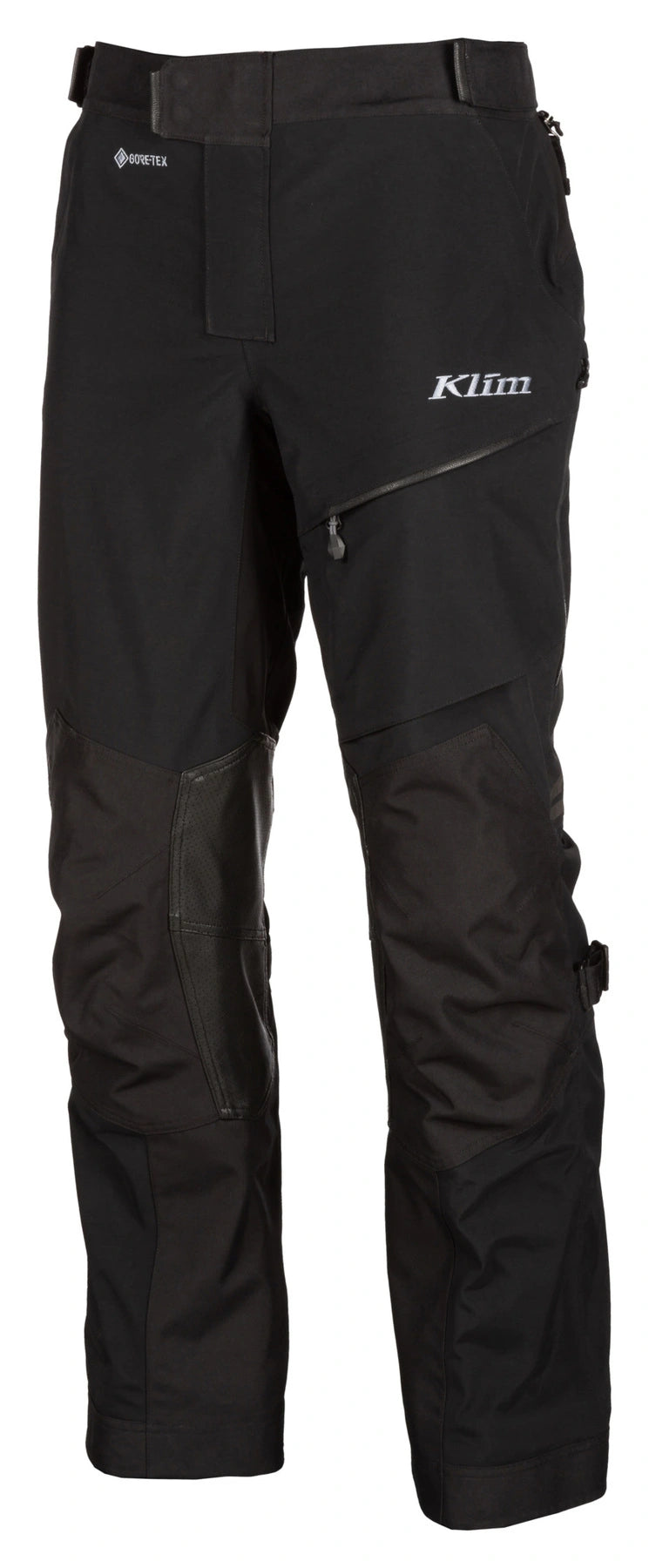 KLIM Latitude Motorcycle Textile Trousers — Durable Black Riding Pants with CE Armor, Waterproof/Breathable, Adventure/Touring